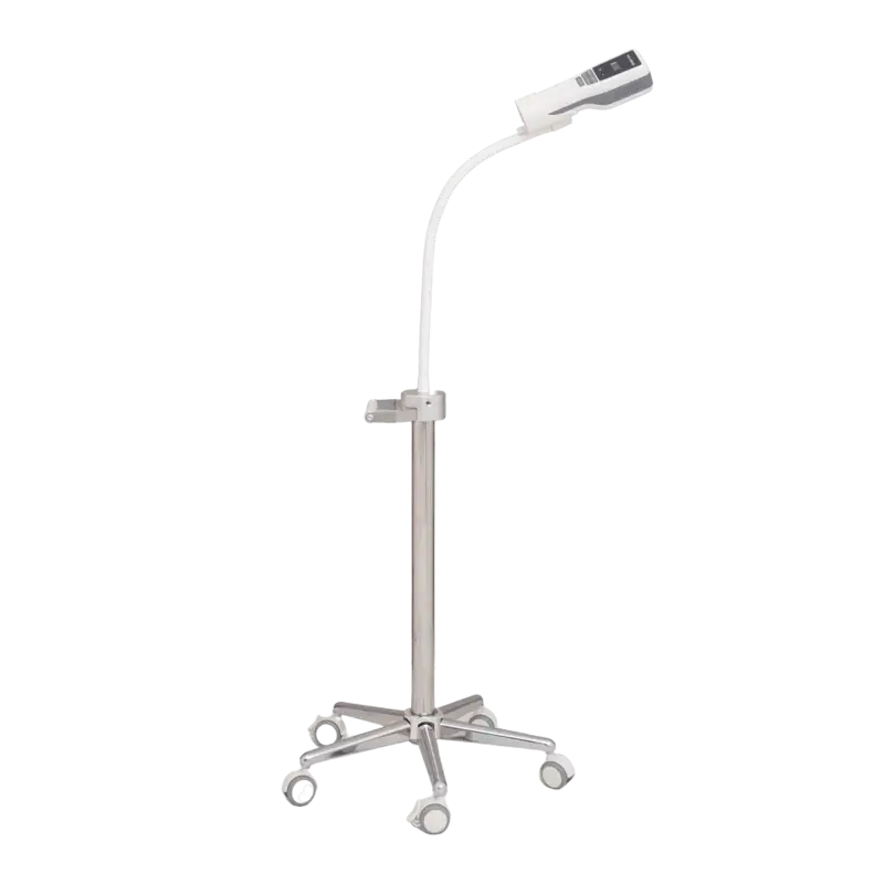 Carro de uso médico compatible con la Hellovein Lite2.0 para facilitar el transporte y la configuración.