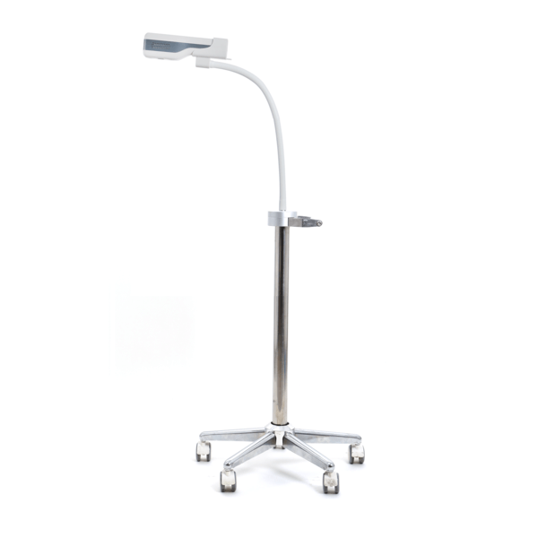 A phlebometer device with a trolley