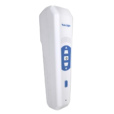 Vue latérale du CMS Vein Finder VF30 mettant en évidence les boutons et les fonctions.