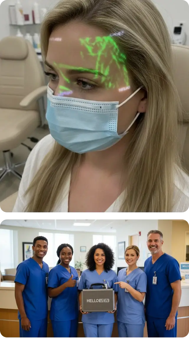 Hellovein Lite 2.0 Kosmetische Anwendung & Team