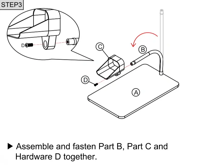 Step 3: Attach the upper bracket