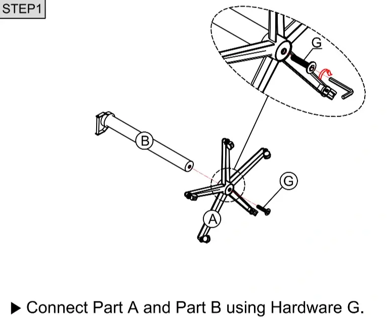 Step 1: Connect base parts